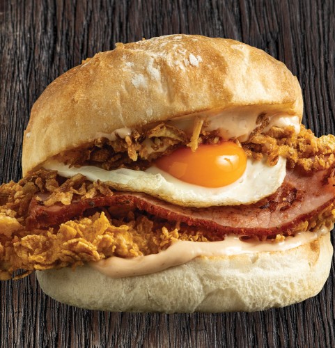 Crunchy happy chicken burger